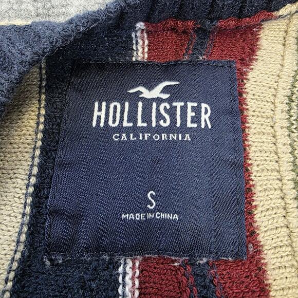 Hollister Sweater Shirt Bundle Mens Small Medium Knit Striped Textured Pullover - Picture 3 of 16